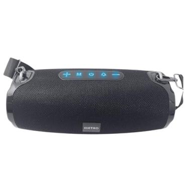 Imagem de Caixa de Som Portátil 200W Bluetooth TWS, Sem Fio com Alça de Transporte,Radio FM, Controles Intuitivos, À Prova D'água, entradas para USB, cartão TF (MicroSD) e AUX (P2) Preto