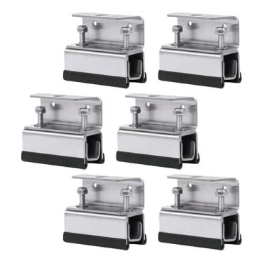 Imagem de Generic Kit de montagem de rack de teto para van, suportes de rack de teto, acessórios automotivos de reposição, peça de reposição premium, aço inoxidável, Conjunto de 6 Peças com Furo único