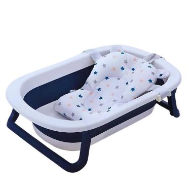 Imagem de Banheira Para Bebe Dobrável Portátil Com Almofada De Banho
