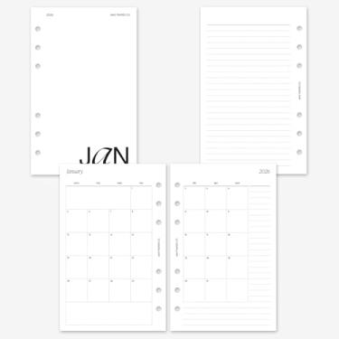 Imagem de MAY PAPER CO. Franklin Covey 2026 Compacto Mensal com Recarga de Planejador de Notas, Mês em Duas Páginas para Agenda de 6 Anéis 10 x 16,75 (Meses Separáveis, Início de Segunda-Feira)