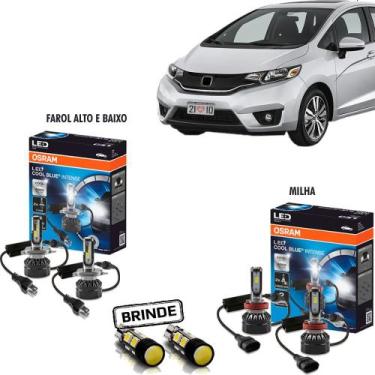 Imagem de Kit Lampada Led Osram Farol E Milha New Fit 2015 A 2019