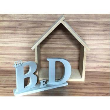 Imagem de Nicho Em Formato De Casinha Mdf 15mm Cru Para Pintar - B&D Arte e Deco