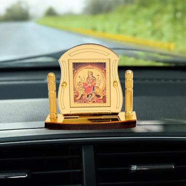 Imagem de shoppersduniya Deusa Maa Durga para painel de carro decoração mesa de escritório, casa, estátua de ídolo Mandir Pilar