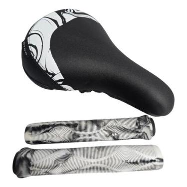 Imagem de Kit Selim C/ Manopla Gts-k Tipo Ddk Bike Bmx Freeride Grau - Gts-K Ntz