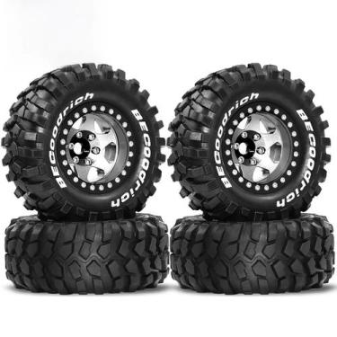 Imagem de Rodas De Borracha Beadlock De 1.9 Polegadas Para 110 RC Crawler Traxxa