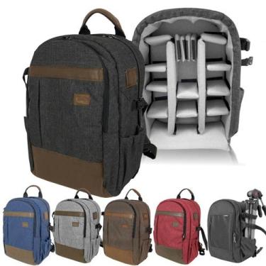 Imagem de Mochila Fotografica Robusta para Notebook Tripé Varias cores Grafite -