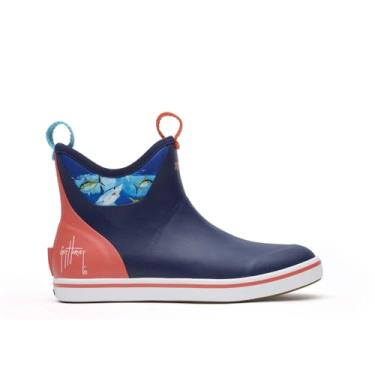 Imagem de Xtratuf Bota masculina de cano curto de 15 cm Guy Harvey, Navy Shark, tamanho 42 (M)