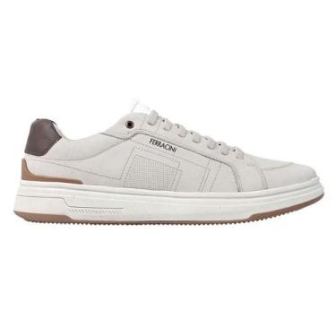 Imagem de Tenis Sapatênis Ferracini Cervo Sneaker em Couro Cinza Claro, 41, Cinz