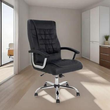 Imagem de Cadeira de Escritório Giratória Dubai Presidente Alto Mola ensacada Re