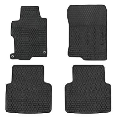 Imagem de Car Rubber Floor Mat for Honda Accord 9th Generation 2017-2016-2015-2014-2013 Custom Fit Full Black Auto Liner Mats All Weather Protection Heavy Duty Odorless