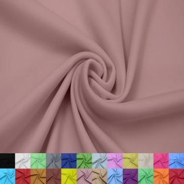 Imagem de Stylish Fabric Tecido interloque 100% poliéster – Malha dupla macia – 152 cm de largura – Leve 107 GSM – Ideal para vestuário, roupa ativa, forro e bricolage – Vendido por The Yard, Mauve #002-325 10
