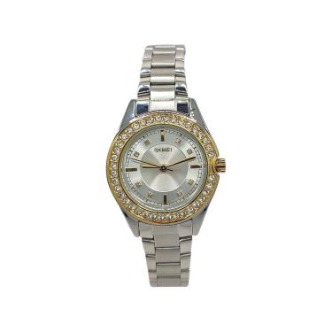 Imagem de Relógio Skmei Analógico Feminino Pedras Resistente Água 3atm