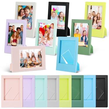 Imagem de AojSup Conjunto de 16 mini molduras para fotos 5 x 7 cm – porta-retratos tamanho pequeno para fotos Fuji Instax mini + filmes foto/Polaroid de 7,5 cm