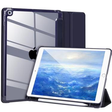 Imagem de Capa compatível com iPad 9/8/7ª geração 10,2 polegadas 2019/2018/2017, capa para iPad de 10,2 polegadas, capa rígida à prova de choque com suporte para lápis, capa para tablet para iPad 10,2 polegadas