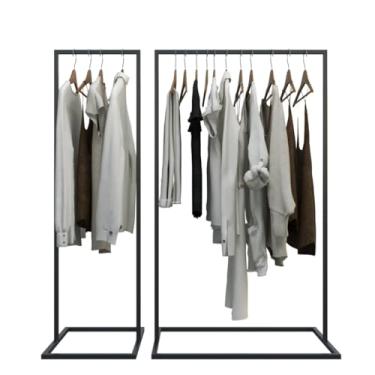 Imagem de Araras Industriais para Loja ou Closet – Conjunto Ideal para Organização e Exposição de Roupas(Combo Industrial)