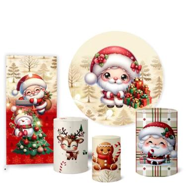 Imagem de Trio Capas Cilindro + Painel Sublimado + Painel Romano Natal (K2NAT0083)