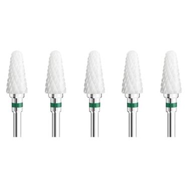 Imagem de 5 peças de cerâmica para arte de unhas, cortador rotativo, aparelho de limpeza para manicure, acessórios de máquina de trituração de unhas, ferramenta de gel de unha