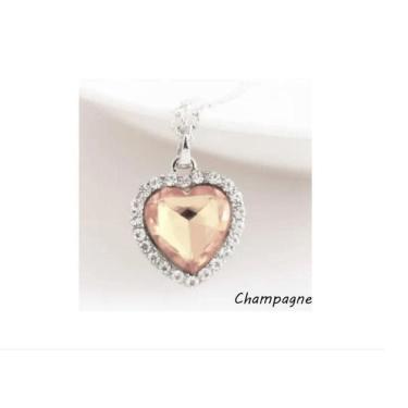 Imagem de Colar Titanic Coração Do Oceano Azul Rose Jack Pequeno 25Mm