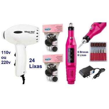 Imagem de Pedicuro Elétrico Compact Esfoliador para os Pés Branco + 24 Lixas + L