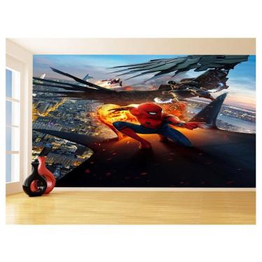 Imagem de Papel De Parede 3D Heróis Homem Aranha Preto 3,5M Nhma295