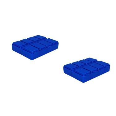 Imagem de Kit 2 Porta Comprimido Azul Plástico