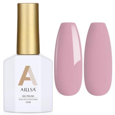 Imagem de AILLSA Esmalte de gel roxo claro seco rosa nude esmalte de gel malva empoeirado cor neutra esmalte de gel natural verão inverno unhas de imersão em gel U V manicure em casa presente de férias 0,51 Fl