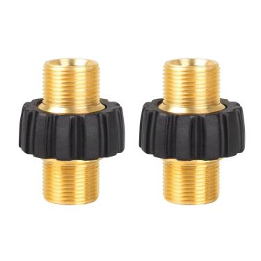 Imagem de CHICHIYANG 2 peças de latão maciço M22 14 mm lavadora de pressão adaptadores de mangueira Max 5000PSI pulverizador de potência conector acoplador acessórios sem vazamento