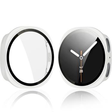 Imagem de Capa protetora de tela de 40 mm compatível com Samsung Galaxy Watch 8 de 40 mm, tela protetora HD + amortecedor rígido de policarbonato, capa elegante para Samsung Watch S8, acessórios de pulseira