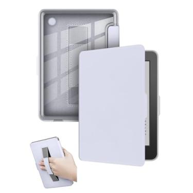 Imagem de Capa para eReader Kobo Clara Color/Clara BW/Clara 2E eReader de 15 cm com alça de pulso e hibernar/despertar automático, à prova de choque e resistente a arranhões (roxo claro)