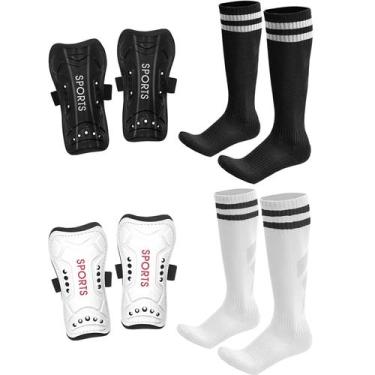 Imagem de Caneleiras de futebol AIMISICAR para crianças e jovens com mais de 3 a