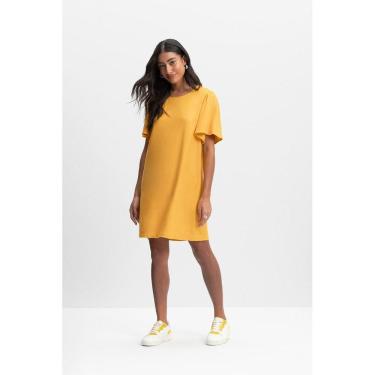 Imagem de Vestido Feminino Em Viscose Essendi Amarelo Médio