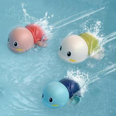 Imagem de Brinquedos de banho para bebês Gute Wind up Swimming Turtle para crian
