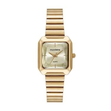 Imagem de Relógio Mondaine Feminino Retangular Dourado 32584LPMVDE1
