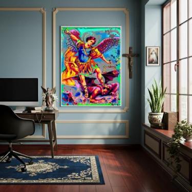 Imagem de Quadro Decorativo Arte São Miguel Arcanjo Príncipe - 70x50cm - Quadros