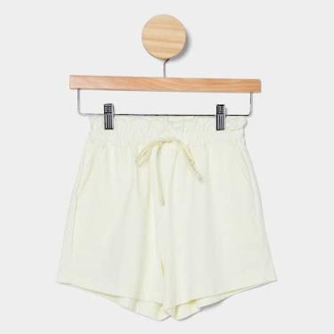 Imagem de Shorts Infantil Hering Casual Menina, Amarelo claro, 6A