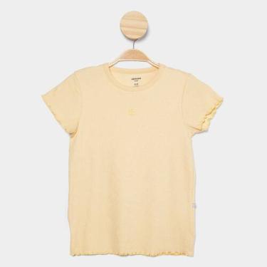 Imagem de Blusa Infantil Hering Casual Menina, Amarelo claro, 12A