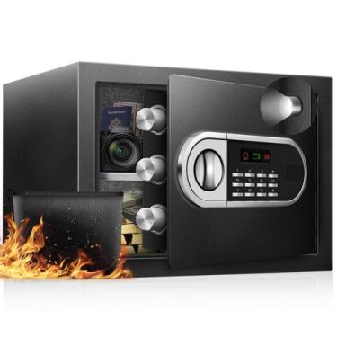 Imagem de Home Safe Box RETLLAS Fechadura eletrônica de aço de 1,3 pés cúbicos U
