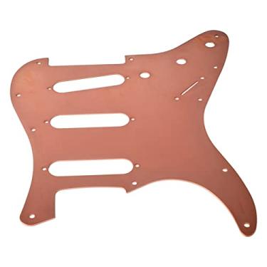 Imagem de Mingzhe Pickguard de Guitarra Elétrica, Protetor de Liga de Alumínio, Placa Frontal, Acessório de Instrumento (Cobre Vermelho)