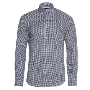 Imagem de Camisa Masculina Tommy Hilfiger Xadrez Azul Escuro-Masculino