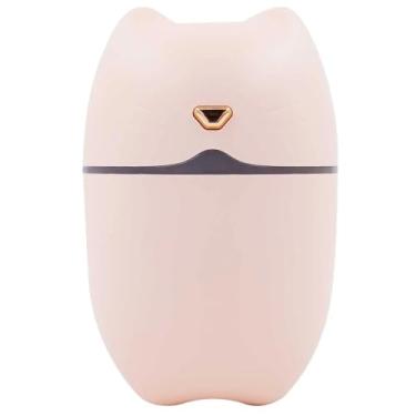 Imagem de Mini Umidificador de Gatinho Ar Ultrassônico, Difusor de Aromaterapia, Lâmpada USB Portátil