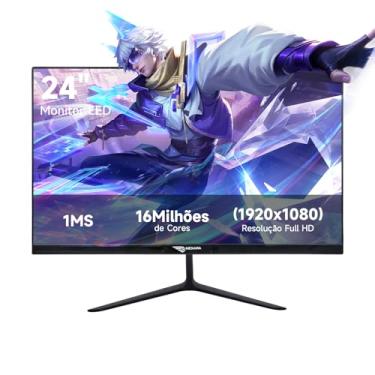 Imagem de Monitor 24 Polegadas com Tela Vibrante de 16 Milhões de Cores - Monitor PC Full HD 1080p,IPS,Borda Ultra Estreita,Proteção Ocular Anti-Cansaço Visual,Ideal para Home Office, Jogos e Estudos