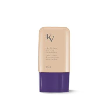 Imagem de KV MAKEUP Base Liquida 3.0 Ultrarresistente com Ácido Hialurônico e Niacinamida, 30ml