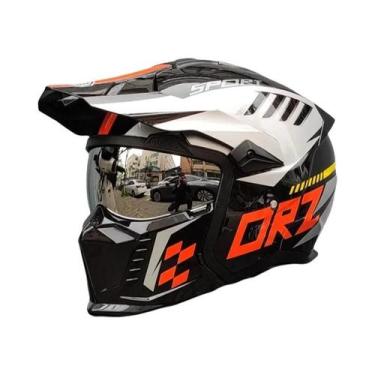 Imagem de Capacete De Motocicleta Retrô Aprovado Pelo DOT Modular Multifuncional
