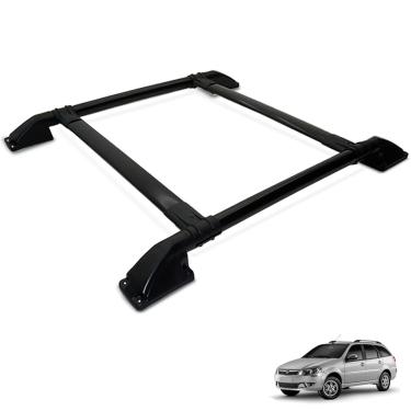 Imagem de Rack de Teto Bagageiro Palio Weekend 1997 a 2014 Tubolar Preto