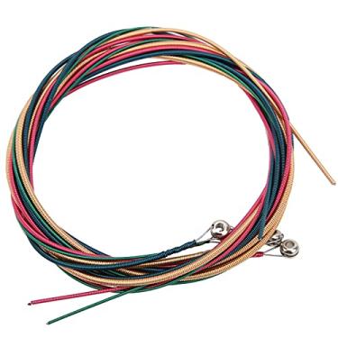 Imagem de RiToEasysports Conjunto de Cordas de Guitarra de 4 Peças para Baixo Acústico e Elétrico, Fio de Liga Colorida, Reprodução Estável, Som Excelente (Multicolorido)