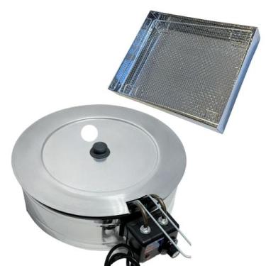 Imagem de Kit Fritadeira Elétrica Industrial Tacho Redondo Esmaltado 7 Litros co