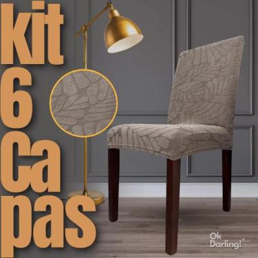 Imagem de Kit 6 Capas de Cadeira Linha Premium Cancún - Greige - OK Darling
