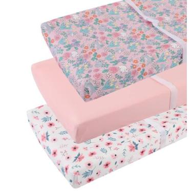 Imagem de Conjunto de capas para trocadores Tontukatu, pacote com 3, floral, cin
