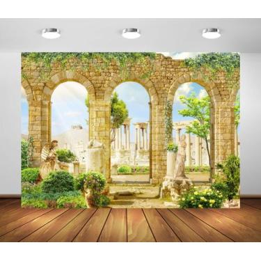 Imagem de Pano de fundo fotográfico Beleco Palácio Romântico da Grécia 3x2,5 m