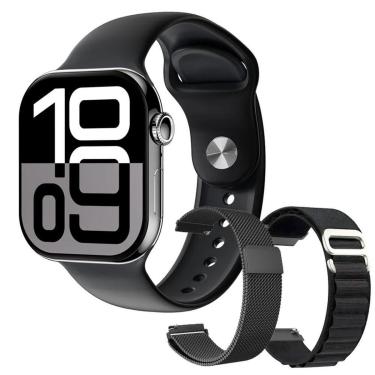 Imagem de Relógio Inteligente Series 10 IOS - Microwear + 3 Pulseiras-Unissex